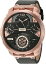 DIESEL ǥ ӻ4Ĥλ֤쵤ɽ ɥץɡߥ֥åǥʥ󥺥åɿ 4ॾ֥å쥶٥ 饦ɥRose Gold Case Quartz Men's Watch