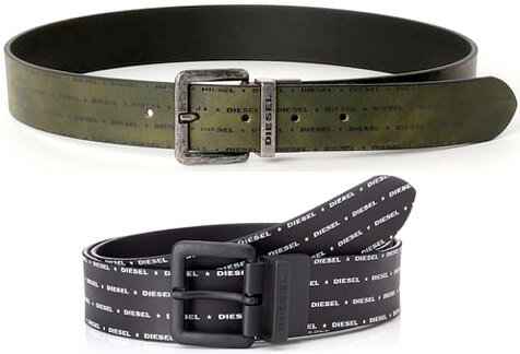 DIESEL fB[[YU[xgSmOp^[Sxg[vubN I[uO[Svg X[XU[COWHIDE LEATHER BELT