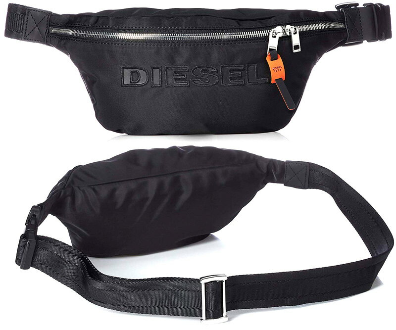 ディーゼル ウエストポーチ メンズ DIESEL ディーゼルウエストポーチ ボディーバッグブラック×オレンジアクセントスライダーストラップダークネイビー インディゴブルーDSL1978ヒップバッグ ウエストバッグワンショルダー クロスボディバッグ バック 鞄 甲羅鞄T8013H6682DBLT6065NV