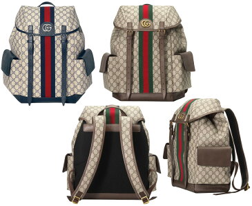 GUCCI グッチリュックサック ベージュ×ブラウンテキスチャードレザートリムオフィディア GGスプリームキャンバスWサイドポケット ダブルGロゴウェブストライプグリーン×レッド ウェブラインバックパック デイバックナップサック 8564BEBR 鞄