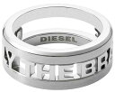 DIESEL ディーゼルメンズ スチールリングシルバー オンリーザブレイブ指輪 メンズ RINGシンプルライン内周ロゴ16号17号18号19号20号21号ONLY THE BRABVE