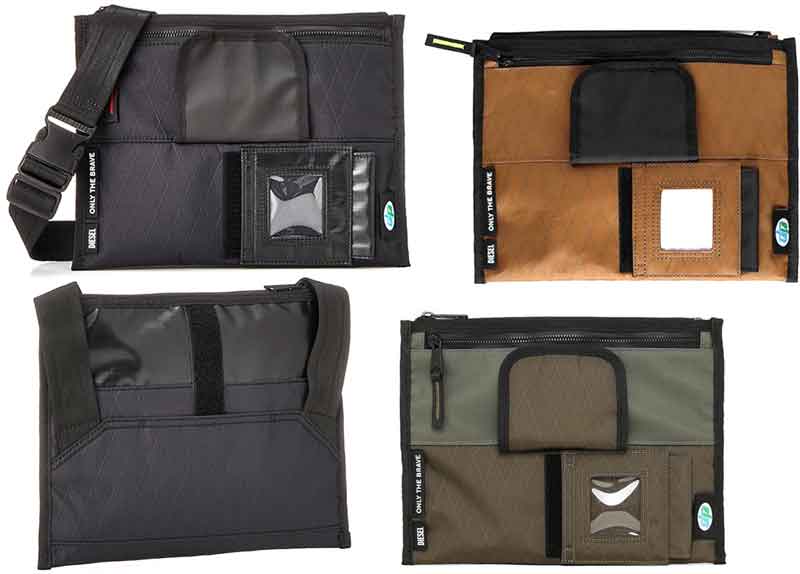 DIESEL ディーゼル スリムマチボディーバッグワンショルダーバッグ ヒップバッグブラック ブラウン オ..