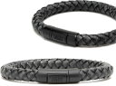 DIESEL 編み込みレザーブレスレットディーゼル ロゴ入りブラックビットバックルブラック ブルーグレーイントレチャートアクセサリー 男女兼用メンズ レディース メタルクラスプLEATHER BRACELET手首のオシャレのアクセントに T8013H1066GYBL