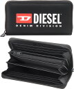 ディーゼル 長財布（メンズ） DIESEL ディーゼル メンズ レディース小銭入れ付きラウンドファスナー長財布レッドDロゴ ブラックデニムディヴィジョンホワイトロゴ ウンドジップウォレット長札DENIMDIVISIONT8013ROUND 24ZIP LONGWALLET