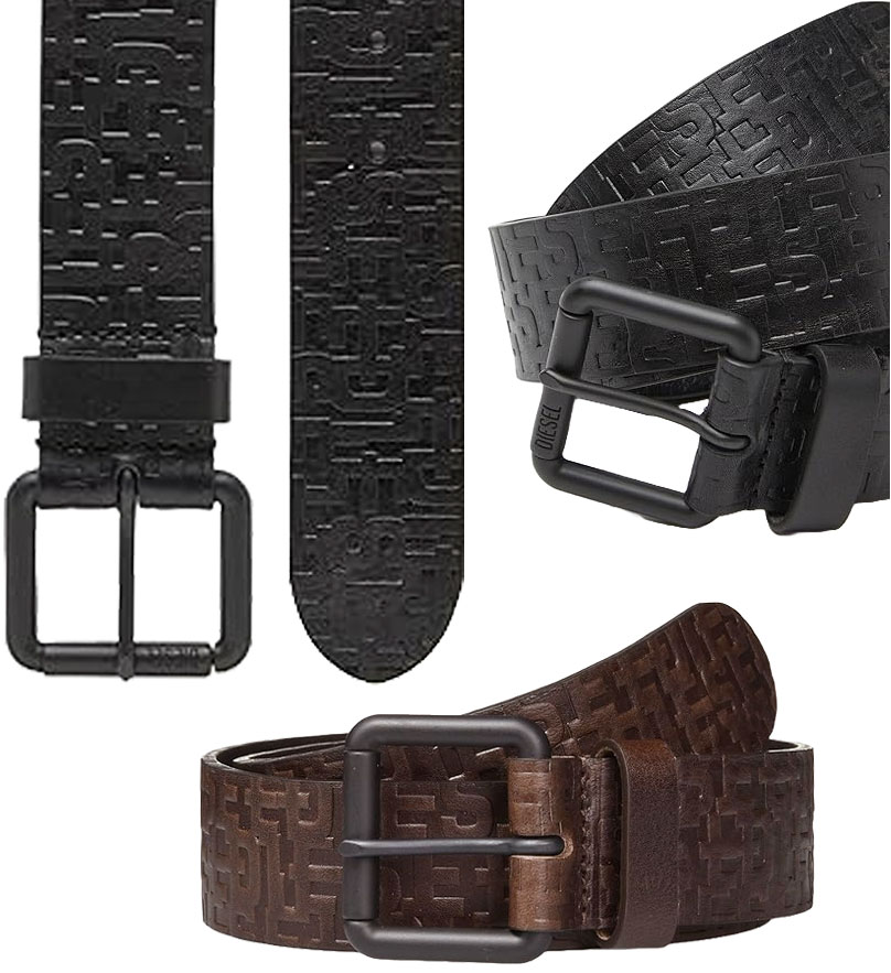 DIESEL fB[[ Y ̃SU[xgsobN ubNV_[SubN _[NuEG{XmOJ[tU[xgI[I[o[S 3DLOGO^Gh T8013LEATHER BELT