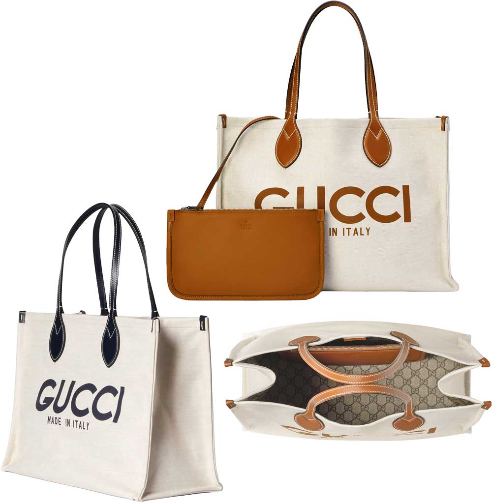 グッチ 帆布・キャンバス トートバッグ レディース GUCCI グッチ レディース メンズ レザーポーチ付きベージュコットンリネンキャンバストートバッグライトブラウン ブラック レザートリムGGスプリームキャンバスライニング鞄 カバン GUCCI MADE IN ITALYプリント 8451TLBRFACVW8941BK TOTE BAG WEB