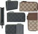 GUCCI グッチ メンズ レディースL字ファスナー小銭入れ付きカードケース 財布セラミック加工GGロゴフラグメントケースウォレットブラック×ダークグレー ベー...