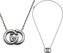 GUCCI グッチ メンズ レディースインターロッキングGロゴプレートソフトチェーンペンダントネックレスGGロゴ スターリングシルバー ユニセックスパラジウムト...