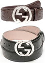 GUCCI グッチ レザーベルトインターロッキングGG バックルブラック ダークブラウングレー レッド ブルー ダークネイビーダブルGバックル シマグッチレザー...