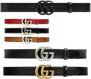 グッチ ベルト（メンズ） GUCCI グッチ メンズ レディースレザーベルトGGバックル ダブルGバックルブラウン レッド ブラック ダークネイビーパラジウムトーンシルバー レジンブラックユニセックス 85cm 90cm 95cm BKBKGU314022 GGMARMONTTHIN10006438RE2535BR4009NV