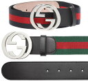 GUCCI グッチ ウェブラインベルトダブルGバックル ブラックインターロッキングロゴ ダークネイビー ウェビングライン レッドライン8497DNVRE1060...