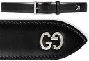 グッチ ベルト（メンズ） GUCCI グッチブラック カーフレザーベルトGGアイコンロゴメンズ ダブルGチャームWGスクエアバックル ピンバックル1000BK2140DBRGGアイコン オンタイムのスーツスタイルや週末のオフにも使えるシンプルライン