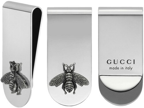 グッチ マネークリップ GUCCI グッチ マネークリップ3Dビー 刻印ロゴタイガー スターリングシルバーハチ 蜂 サイフ 財布 さいふブラックフィニッシュ仕上げ立体 アニマリエ BEE 0701SLお財布を持ち歩きたくない方へ