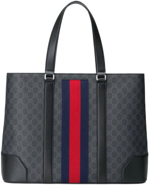 GUCCI グッチ トートバッグコーティングGGキャンバスウェブライン ネイビー×レッドGGスプリーム キャンバスブラックレザートリム セミショルダーバッグダークグレー×ブラック GGプラス鞄 カバン ショッピング BAGGG PLUS 1095DGY