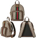 GUCCI グッチ バックパックリュックサック ウェブラインアンティークゴールドダブルGロゴGGスプリームキャンバスグリーン×レッドウェビングラインリュックサック ナップサックオフィディアデイバック 8994BEBR