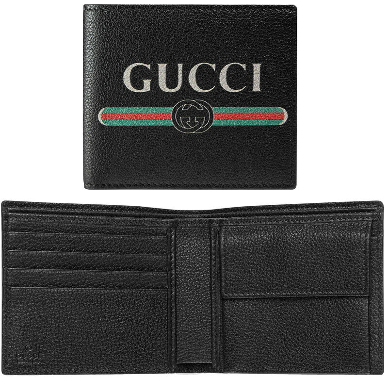 グッチ 二つ折り財布（メンズ） GUCCI グッチメンズ 小銭入れ付き2つ折り財布型押しカーフレザーグリーン×レッド ウエブラインブラックレトロロゴレザーコインウォレット さいふ サイフインターロッキングロゴ 二つ折り財布 GNRE8163BK