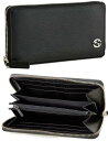 GUCCI グッチ小銭入れ付きラウドファスナー長財布ダブルGコインロゴプレートブラック型押しカーフレザーウォレットCHELSEA 1000BKジップアラウンドロングウォレットチェルシー サイフ さいふ(4)