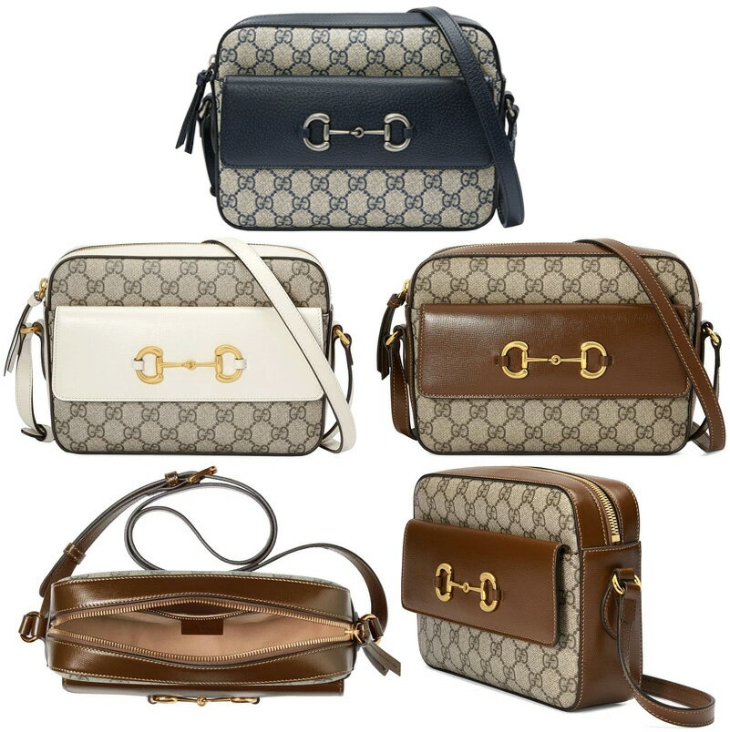 グッチ 帆布・キャンバス ショルダーバッグ レディース GUCCI グッチ ミニショルダーバッグ横型 ホースビットチャームベージュGGスプリームキャンバスダークブラウン ホワイトアイボリー ネイビーワインレッド キャンバステクスチャードレザー斜めがけショルダーバッグゴールドダブルリング×バー