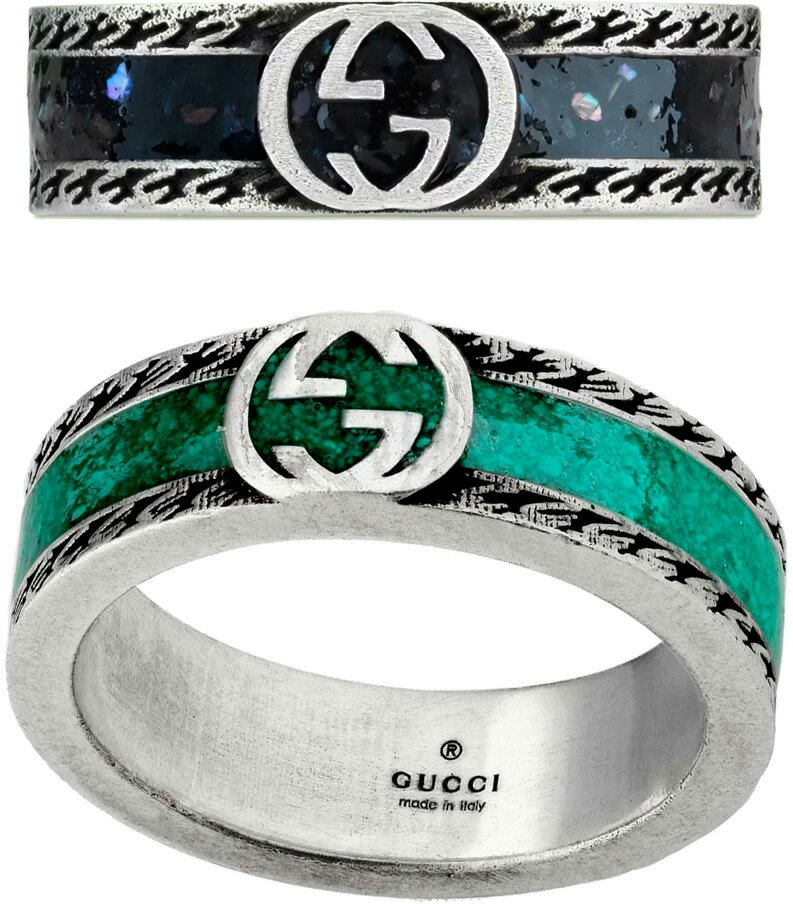 GUCCI GGロゴ ターコイズ リング シルバー925 13号 GUCCI GGロゴ ターコイズ リング シルバー925 13号