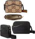 GUCCI グッチ メッセンジャーバッグジャンボGGキャンバス×レザー...(4)