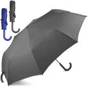 LEXON レクソン ワンタッチオープンジェイフック型取っ手の折りたたみ傘フォールディングアンブレラダークグレー ブルー レイングッズ持ち易く、テーブルに引っかけ易い持ち手ハンドル雨の日の便利デザインアイテムJ-hook umbrella mini