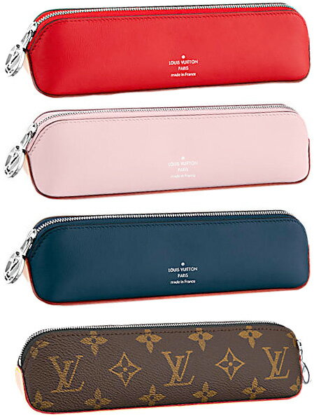 LOUIS VUITTON ルイヴィトンモノグラムキャンバスペンケースダークグレー×ブラックブラウン×レッド ネイビー ピンクトゥルースエリザベットヌメ革×LVサークルスライダー筆箱 筆記用具シグネチャーエレガント GI0199BK008NV188PK009RE