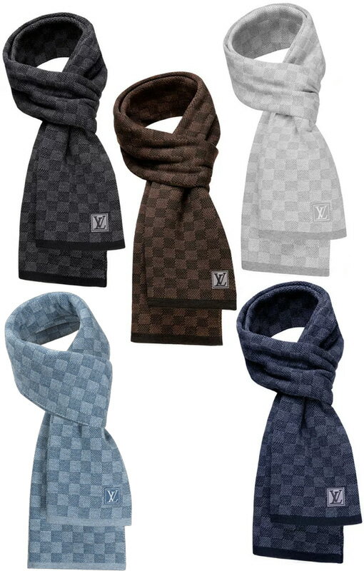 LOUIS VUITTON CBgY}t[ _~Gp^[_[NO[ _[NuE O[ _[Nu[Crg E[O}t[GVvveB_~GLVS WOOL SCARF MUFLLER M70517GYM70029DBR