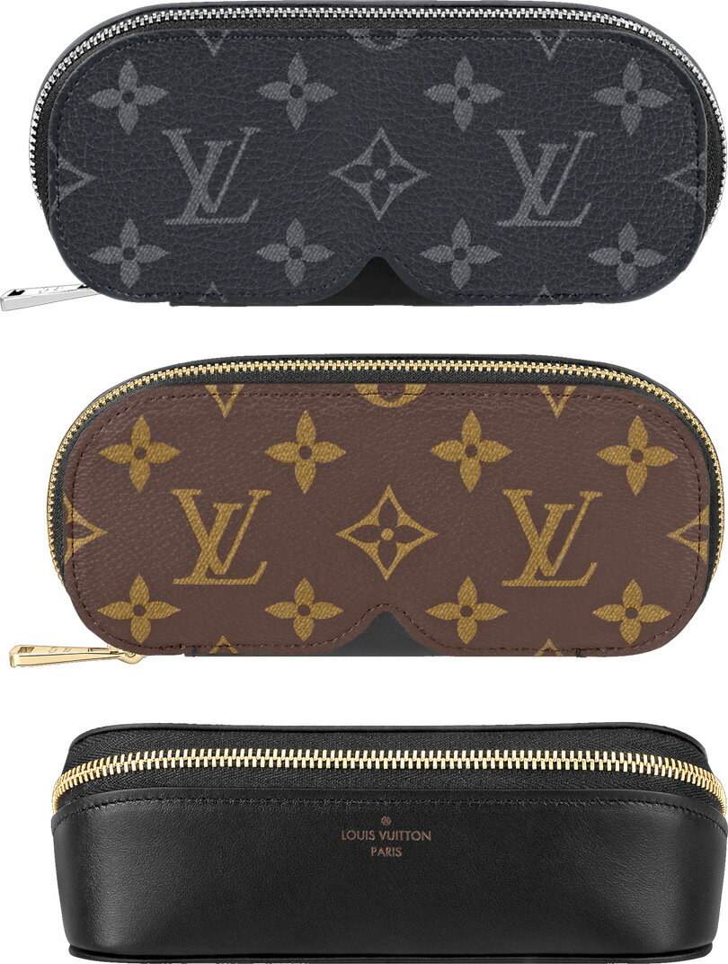 LOUIS VUITTON ルイヴィトンブラウン ダークグレー モノグラムキャンバス 眼鏡ケースエクリプスモノグラムキャンバスレザーアイウェア収納ケースステーショナリー エテュイリュネットGMアイウェアシェイプメガネフレームを外出先でも安全に保護