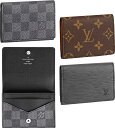 LOUIS VUITTON CARDCASEルイヴィトン カードホルダー 名刺入れ カードケースブラックエピレザー ブラウンモノグラムキャンバス ダミエグラフィ...