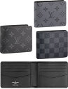 ルイヴィトン ダミエ財布（メンズ） LOUIS VUITTON ルイヴィトン二つ折り財布 クレジットカードケースダミエグラフィット モノグラムエクリプスグレー ダークグレー キャンバス カードウォレットポルトフォイユスレンダー 2折財布 札入れ ルイビトン コンパクトウォレット レザーライニング