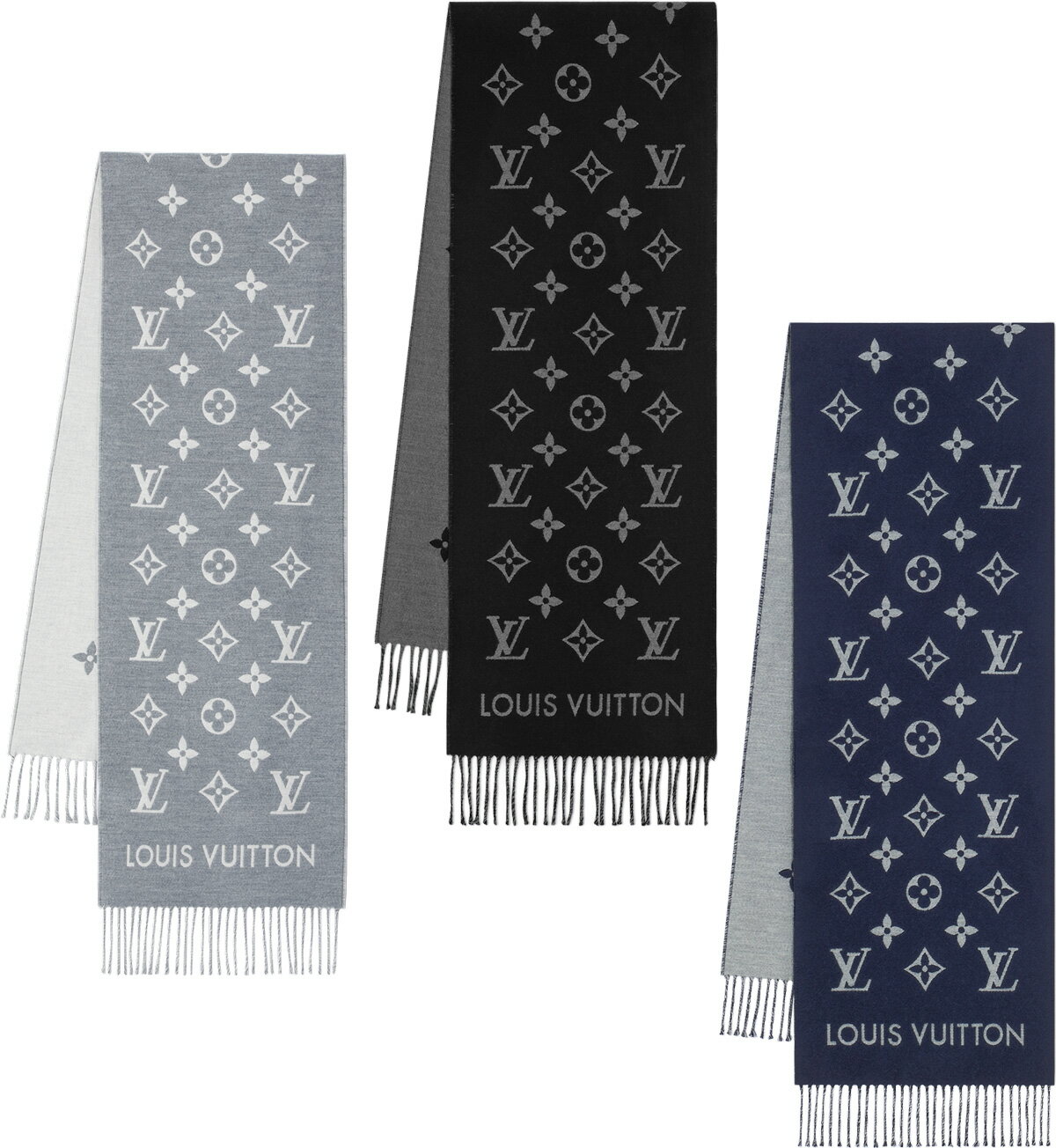 LOUIS VUITTON CBg Y }t[Crg I[ AoEg mOubN _[Nu[ O[OtBJmO g[itWJWAWPbgrWlXSTOLESCARF MUFFLERM79130DBL