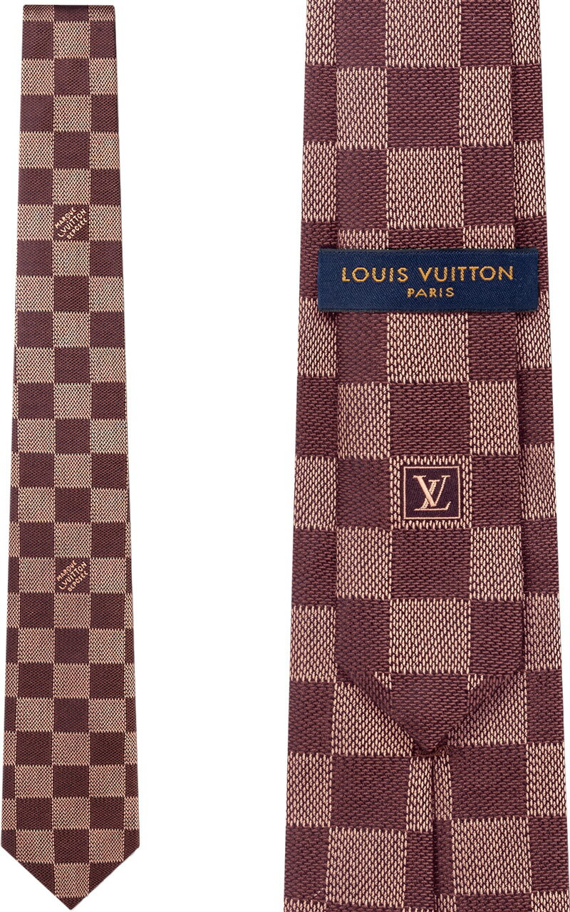 LOUIS VUITTON ルイヴィトン メンズネクタイダミエポップ ベージュ ブラウンルイビトン コーディネートし易いビジネススタイルに欠かせないアイテム 上質シルク DAMIER POP SUIT NECKTIEカジュ…