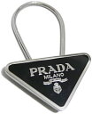 PRADA プラダ 三角ロゴプレートキーリングメタルルロゴプレート ループーフックキーホルダーダークネイビー ブラック グリーン シルバー リングホルダー レッド×ゴールドACCIAIO SMALTBALTICOF0216DNV NEROF0002BK RUBINOF0041DRE