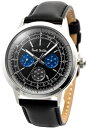 Paul Smith ポールスミス 腕時計メンズアナログウォッチブラック×シルバーブラック カーフレザーベルトChronograph watchラウンドファイスクロノグラフ バーインデックス(2)