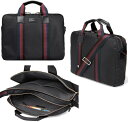 Paul Smith ポールスミスダブルファスナー2WAYブリーフケースビジネスバッグ ブラック ネイビーライトウェイトナイロンウェビングラインアーティストストライプライニングインナージップポケットWファスナーショルダーバッグレザーロゴタグ 鞄(4)