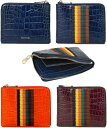 Paul Smith ポールスミス メンズクロコ型押しレザー 箔押しロゴエンブロイダードブライトストライプ刺繍L字ファスナー財布ブラウンワイン ネイビー オレンジレッドサイフ 天然皮革濃淡ツートーントラッドの商品画像