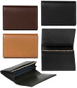 Paul Smith ポールスミスイタリア製カーフレザーメンズ 2つ折名刺入れマルチストライプトリミングラインベーシックオールドレザーブラック ダークブラウン ...