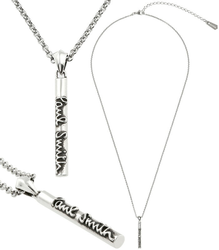 Paul Smith ݡ륹ߥ ǥ ͥåȥ쥹ФΩΥڥȥȥåץСС ꡼ 3DPENDANT 3DSIMPLELLOGO SILVER NECKLACE