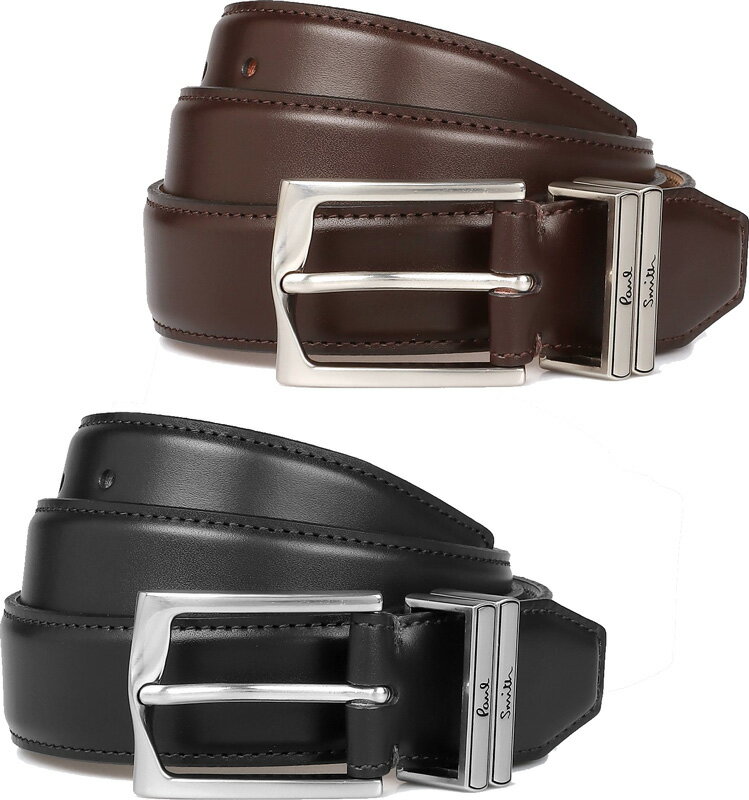 Paul Smith ݡ륹ߥ 󥺥åץ쥶٥ȥ᥿W٥ȥ롼ץ֥å ֥饦 ĥȥХåǱäԥХå ȥץɥ DOUBLEBELTROOPTWISTBUCKLE LEATHER BELT 390DBR990BK