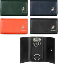 Paul Smith ポールスミスキーリング付き4連キーケースラッキーアニマルマルチカラーラビット マーケトリーストライプラビットロゴブラック ダークグリーン オレンジ ネイビーソフトイタリアンレザー ウサギ 兎メンズ レディースうさぎ キーホルダー(4)