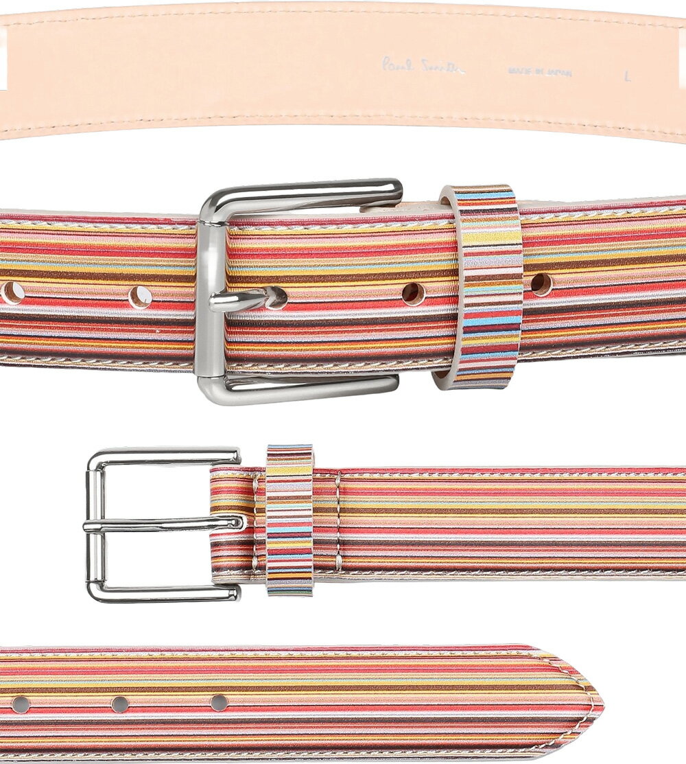 Paul Smith 󥺥쥶٥ȥͥ㡼ȥ饤ץ奢쥶٥ȥޥ顼ȥ饤סߥ١ԥХå 襨MULTICOLOR LEATHER BELTĤˤ⥫奢ˤ