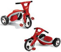 RADIO FLYER　ラジオフライヤーTrikes & Bikes　三輪車＆自転車2-IN-1 TRIKE #442レッド×ブラックスピードカンのある低重心