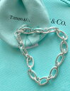 ティファニー Tiffany&Co. ティファニー ティファニーブルーエナメルフィニッシュクラスピングリンク ブレスレットオーバルターコイズリンクチェーンブレスレット ミディアムスターリングシルバーアクセサリー JEWELRY TIFFANYBLUECLASPING LINK CHAIN BRACELET M