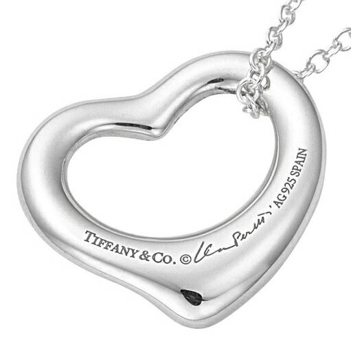 Tiffany&Co. ティファニーT&CO 925シルバーオープンハート ミニペンダントネックレスシルバーチェーンスターリング シルバーPENDANT NECKLACEアクセサリー 925