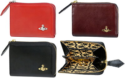 Vivienne Westwood L字ファスナーコインケース ヴィヴィアンウエストウッドパスケース付き小銭入れ財布ブラック ブラウン ゴールドオーブプレートレッド ピンク ブルー シルバーオーブカーフレザーウォレット定期入れ&カードケース