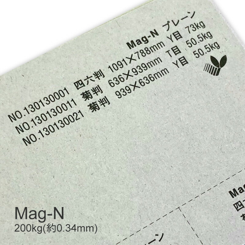 5月最大350円OFFクーポン 【特殊紙】Mag-N 200kg(0.34mm) A4 50枚【ファンシーペーパー 印刷用紙 平らな紙 古紙50％ マグ エコ eco ナチュラル 遊び紙 中紙 本文】