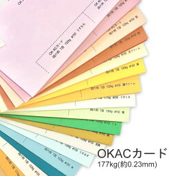 5月最大350円OFFクーポン 【特殊紙】OK ACカード 177kg(0.23mm) A4 50枚選べる25色【ファンシーペーパー 印刷用紙 カード 板紙 ボード紙 平らな紙 ツルツル ポイントカード 台紙】