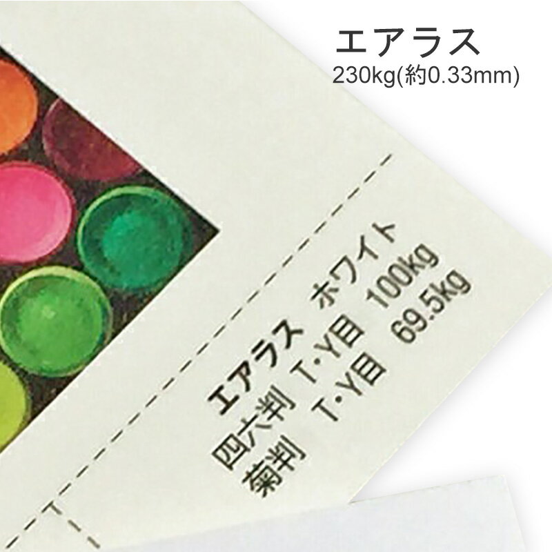 4月最大350円OFFクーポン 【特殊紙】エアラス 230kg(0.33mm) A4 100枚【インクジェット用紙 プリンター用紙】