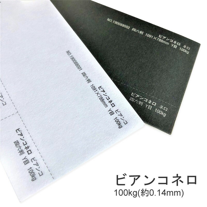 セール限定ポイント5倍 【特殊紙】ビアンコネロF 100kg(0.14mm)　選べる2色【ファンシーペーパー 印刷用紙 黒い紙】