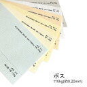 7月最大1,000円OFFクーポン 【特殊紙】ボス 110kg(0.20mm)選べる3色【ファンシーペーパー 印刷用紙 両面エンボス 細かな凹凸 ザラザラ パステルカラー】